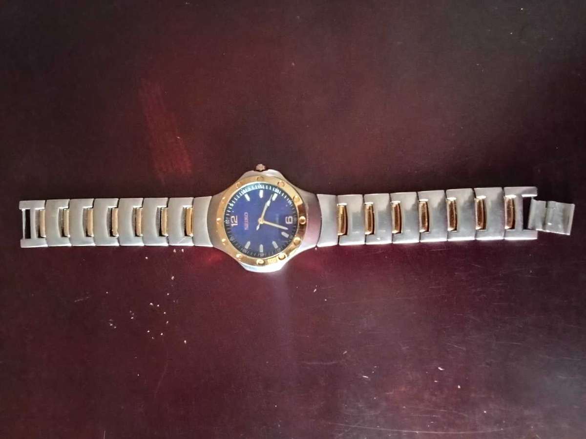 Mens Blue Dial Seiko Quartz 5421-6133