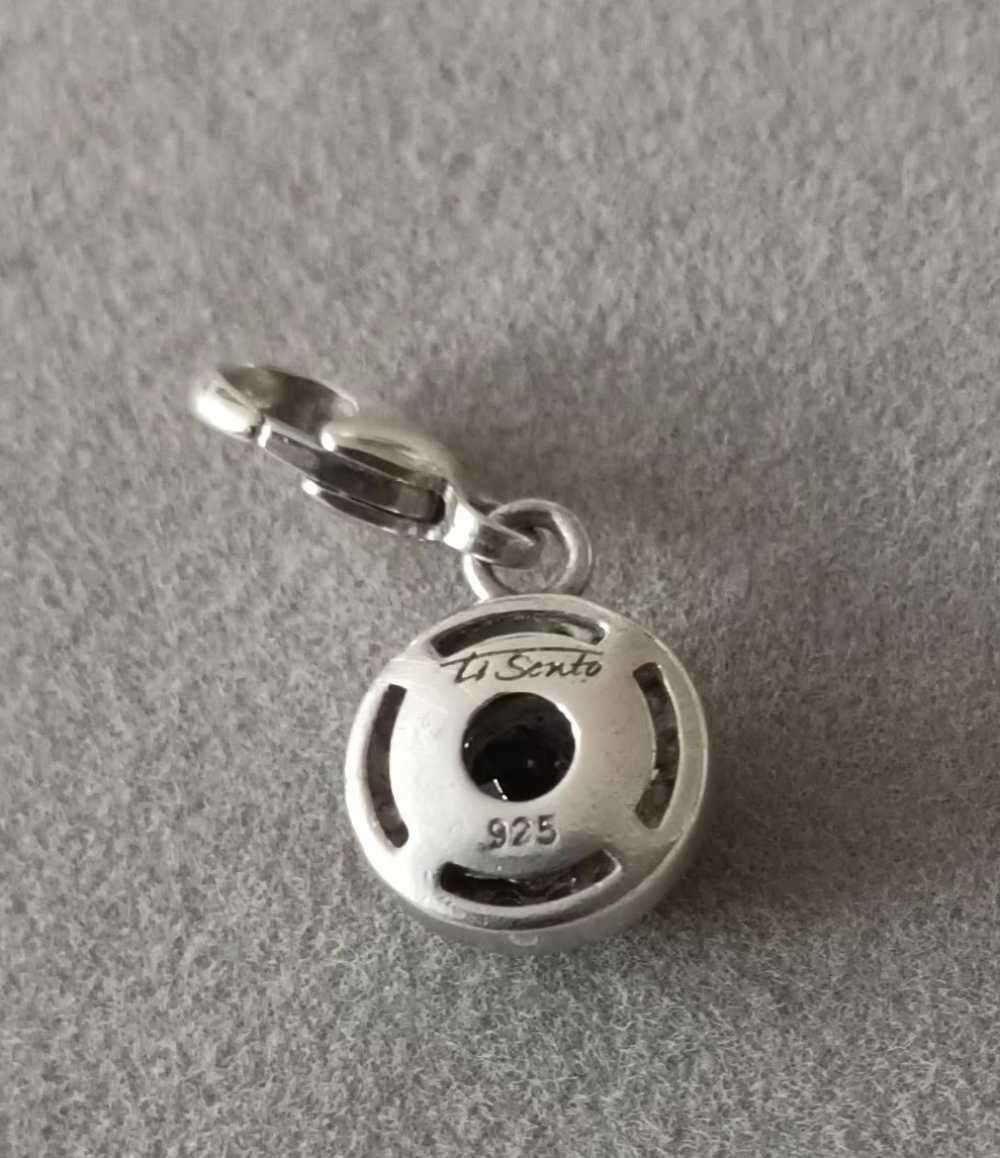 GORGEOUS 925 STERLING SILVER & BLACK ONYX TI SENTO MILANO CHARM 3.22g