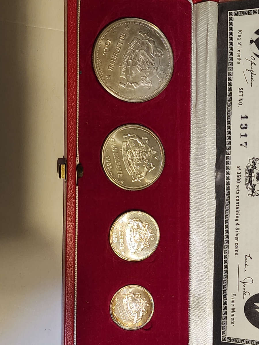 LESOTHO - Proof Set 1966 (4 coins), KM# PS4