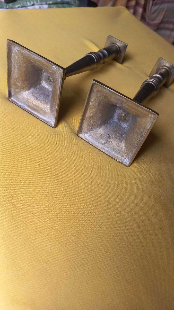 Solid brass matching candlestick holders