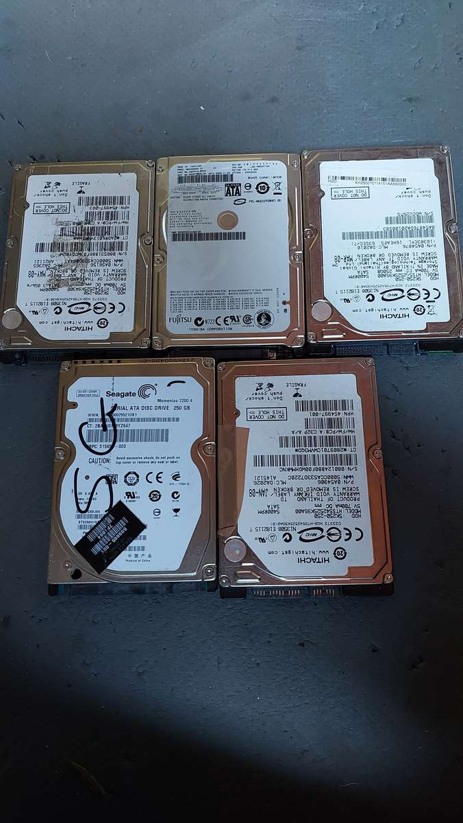HDD 250GB X 5 LOT