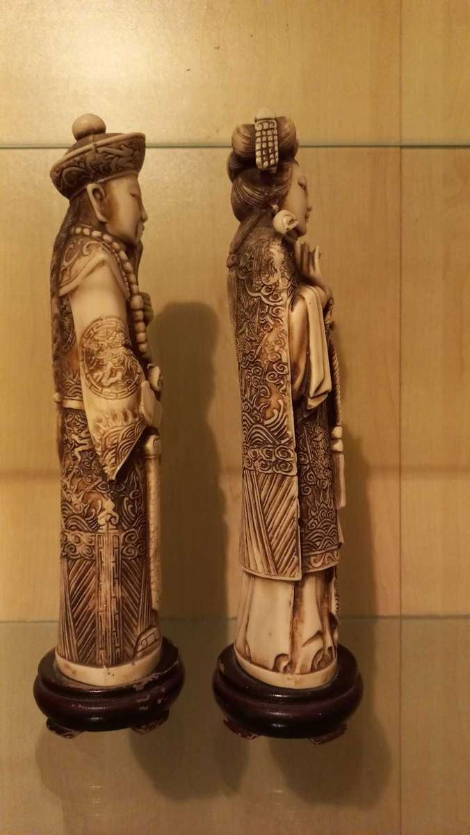 Vintage carved resin figurines