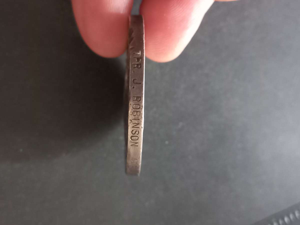 Boerwar SA Queens medal. Issued to TPR J Robinson Adelaide D.M.T.