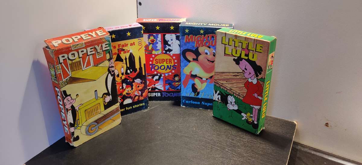 5 Vintage Cartoon VHS movies