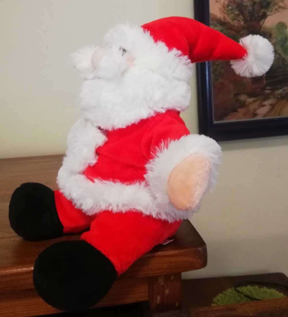 Plush, super soft Santa toy. 24cm.