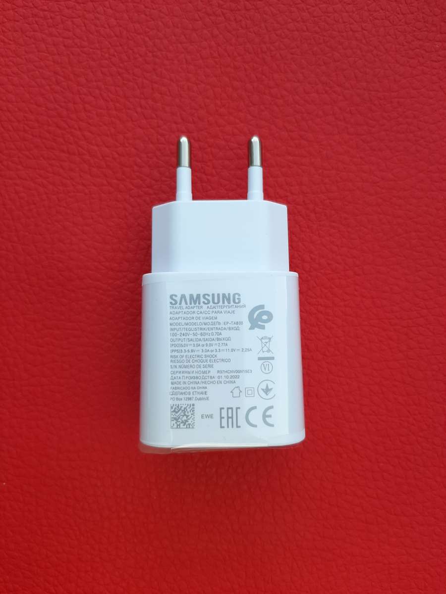 Samsung Type C Fast Charger + Samsung Type C to Type C Cable (Original)