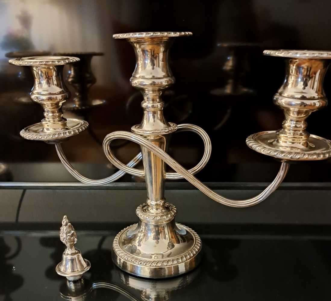 HALLMARKED SILVER CANDELABRA SET