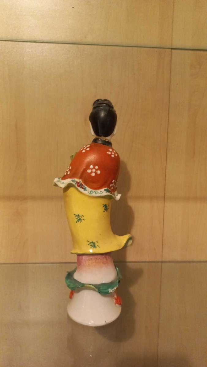 Vintage Chinese mythological figurine- He Xiangu