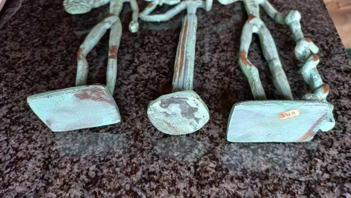 Vintage aged brass sculptures Ancient Greek Roman Mythology Achilles Chariot