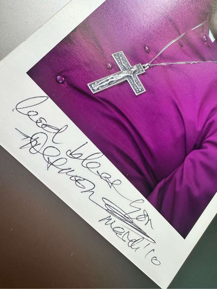 AUTHENTIC AUTOGRAPH BY DESMOND TUTU - 100% AUTHENTIC