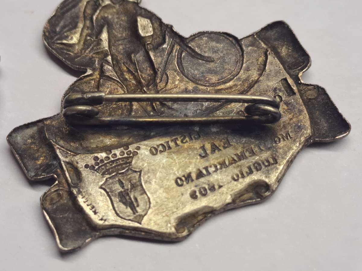 Antique cycling badges. Extremely rare. One from Italy, the other is British.