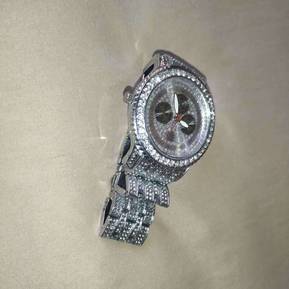 Iced Out Watch - Silver Plated