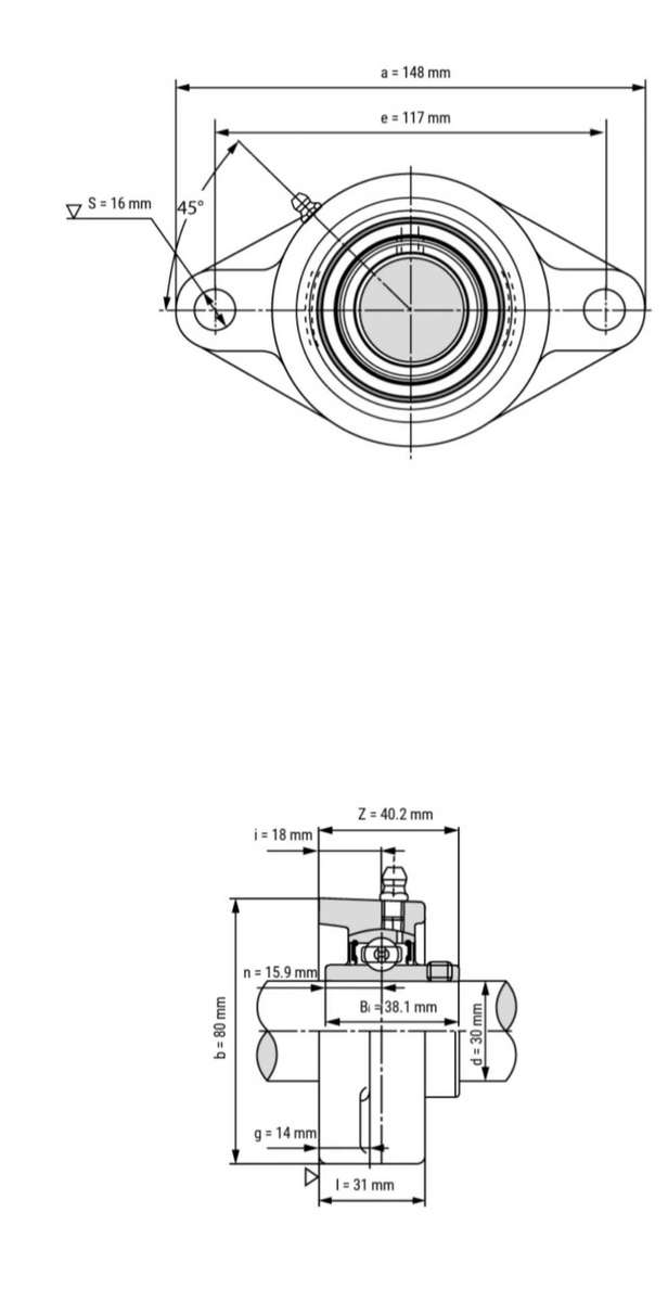 SS UCFL206 (30mm SHAFT) FLANGE BEARING STAINLESS STEEL