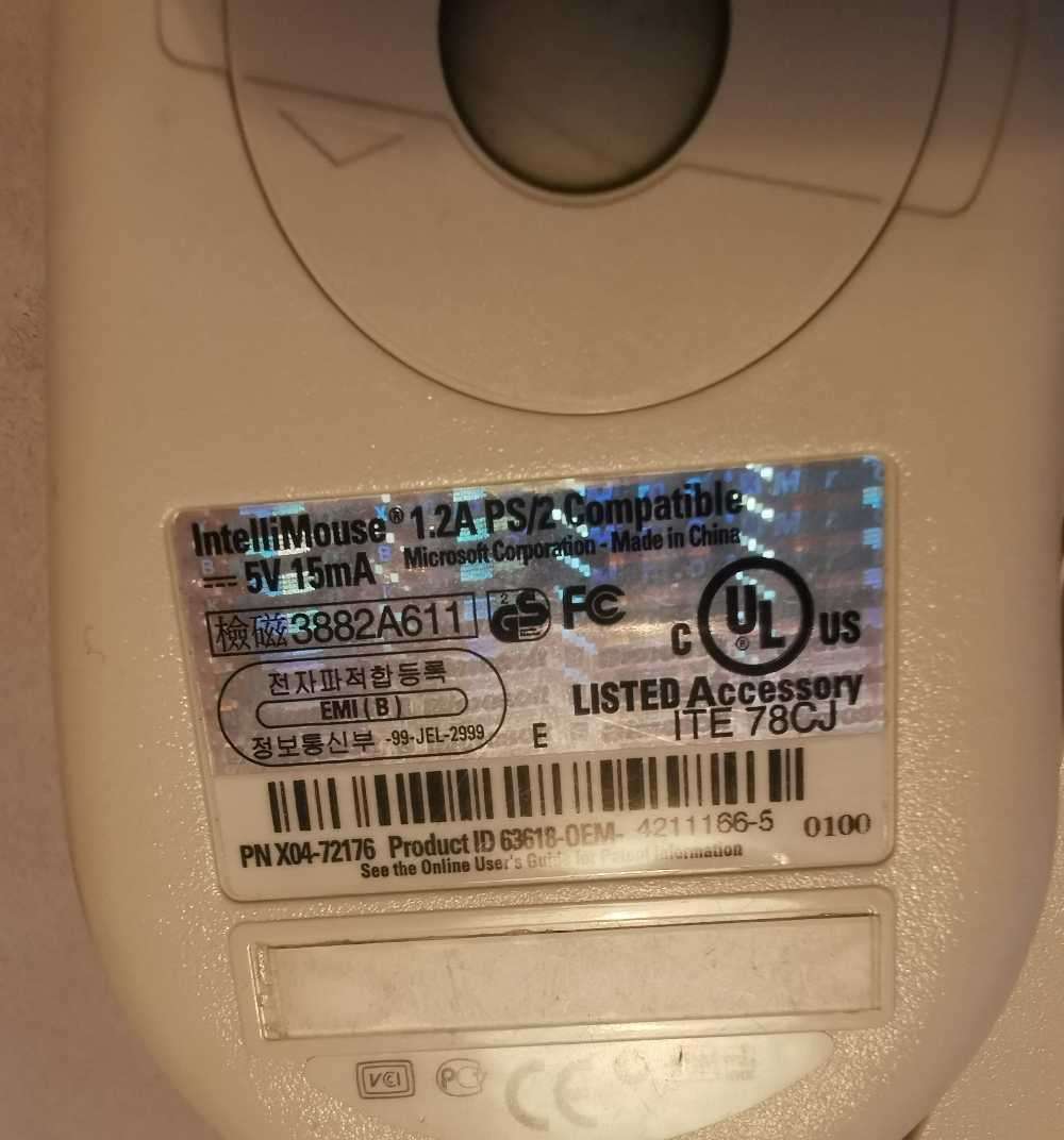 Microsoft Natural Keyboard and IntelliMouse PS/2