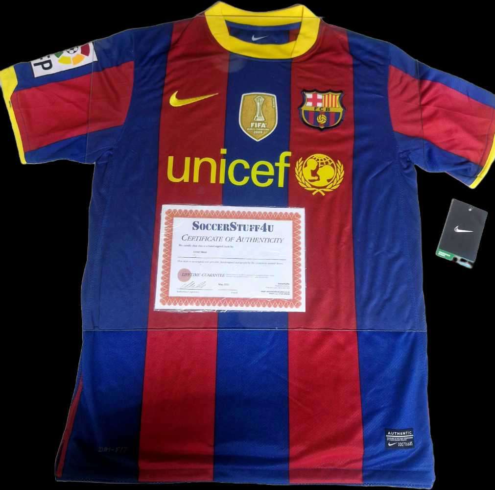 Lionel Messi Authentic Signed Soccer Jersey Barcelona
