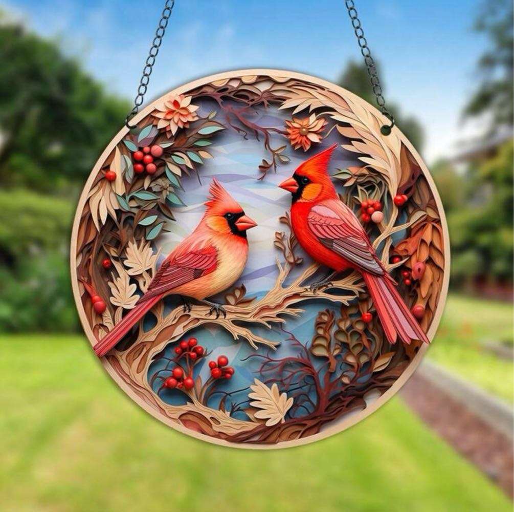 Cardinal sun catcher