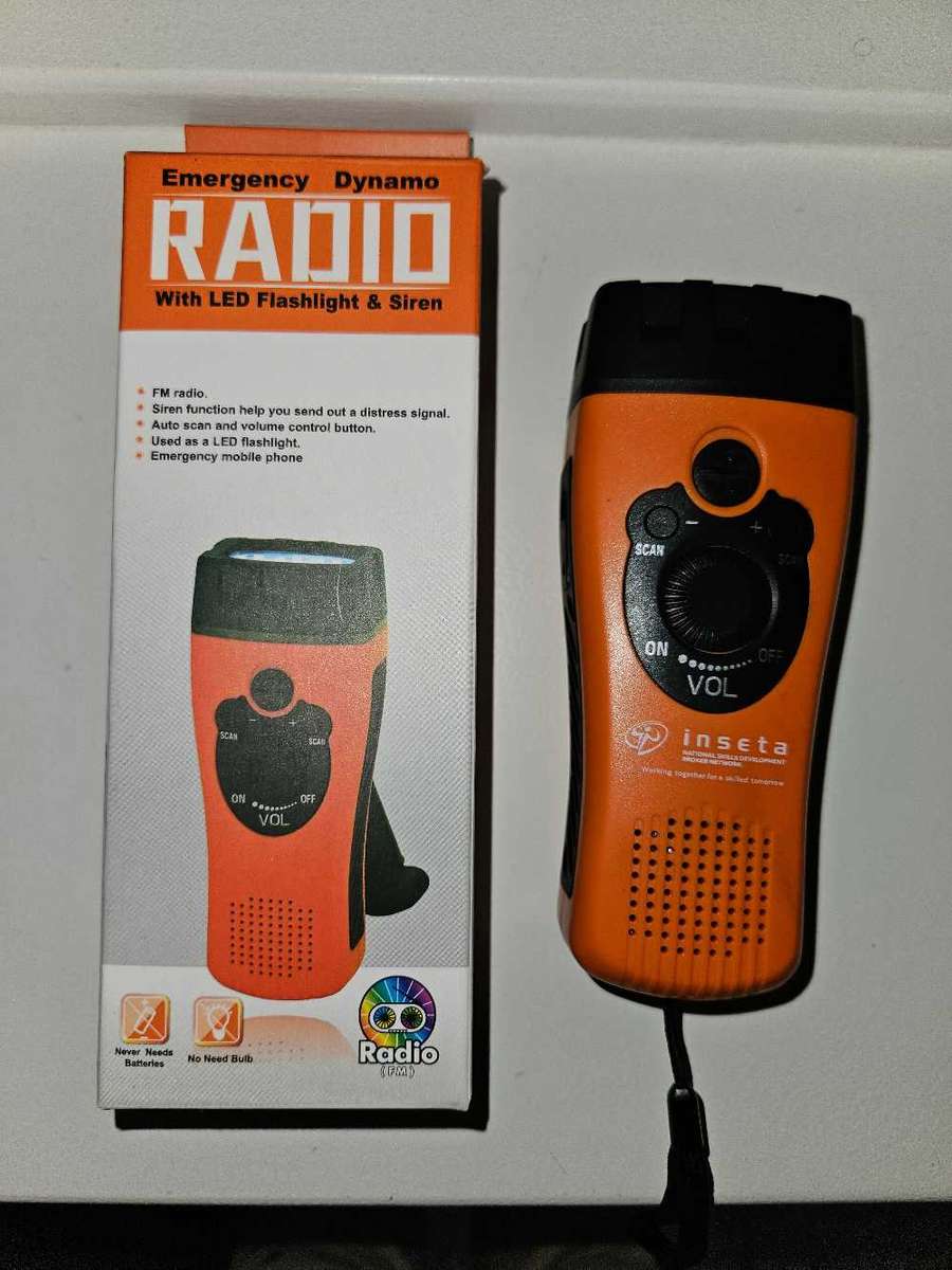 Radio with LED Flashlight & Siren