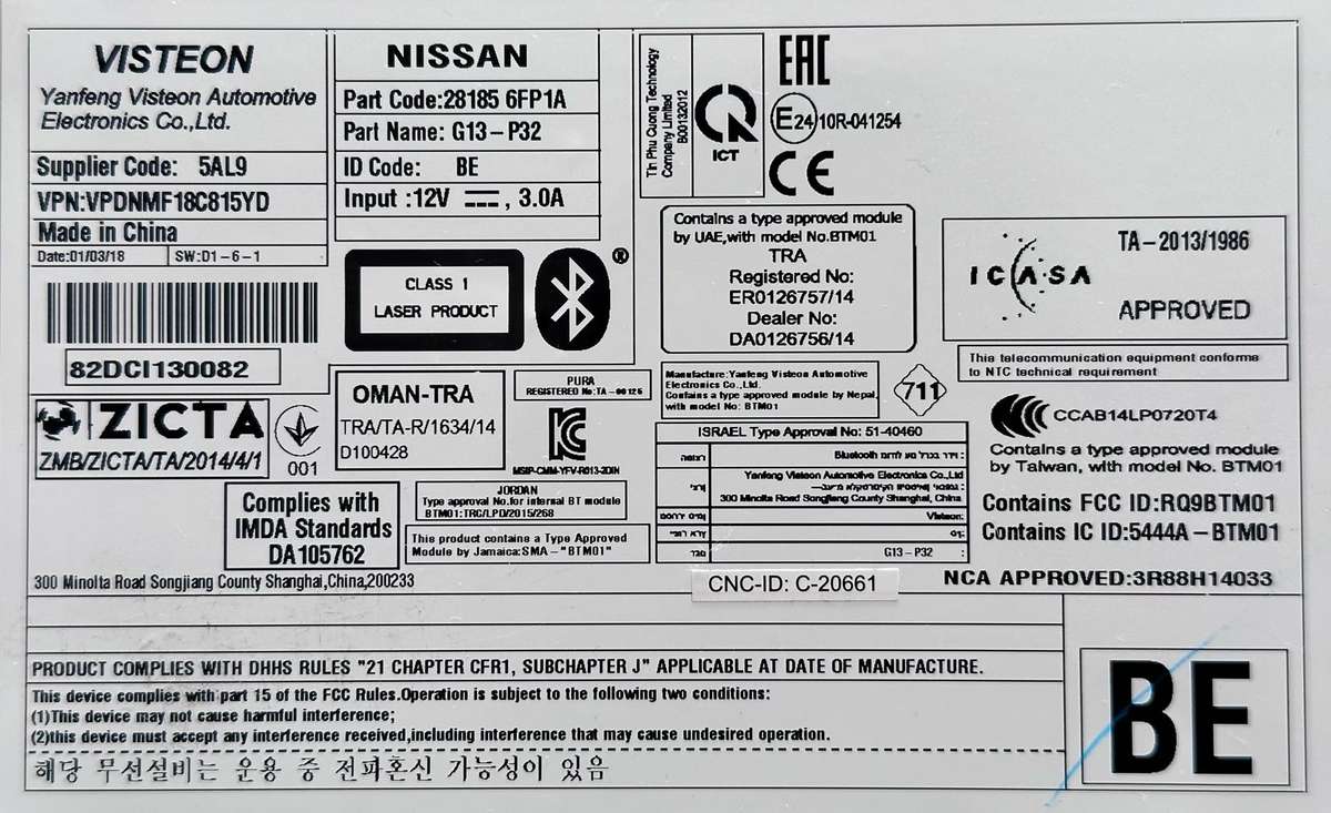 Nissan X-Trail Radio / CD Player