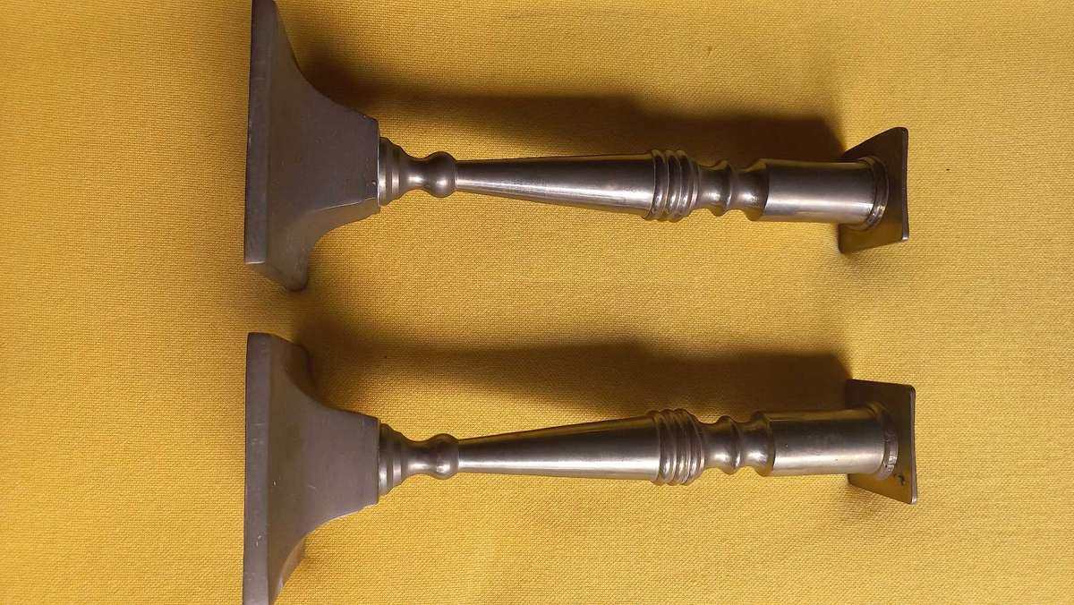Solid brass matching candlestick holders