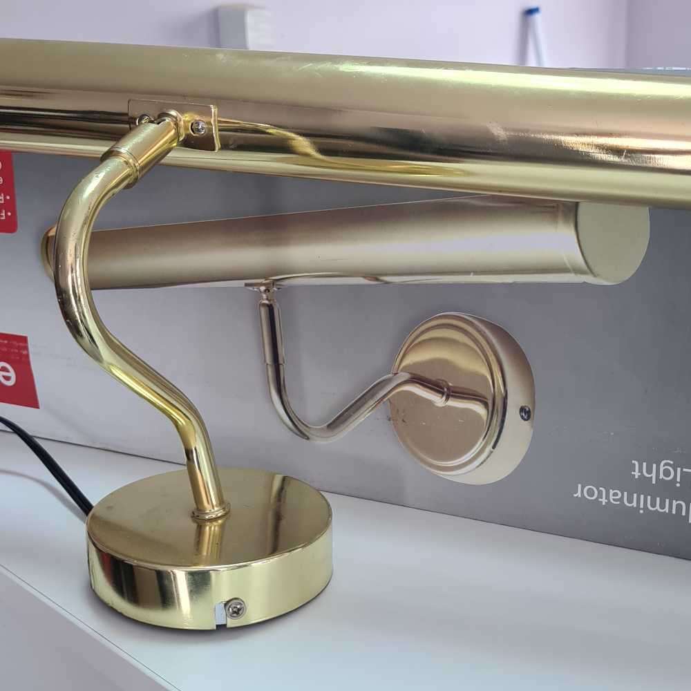 Polished brass Art illustrator. Wall lights. Decor, picture light. Read