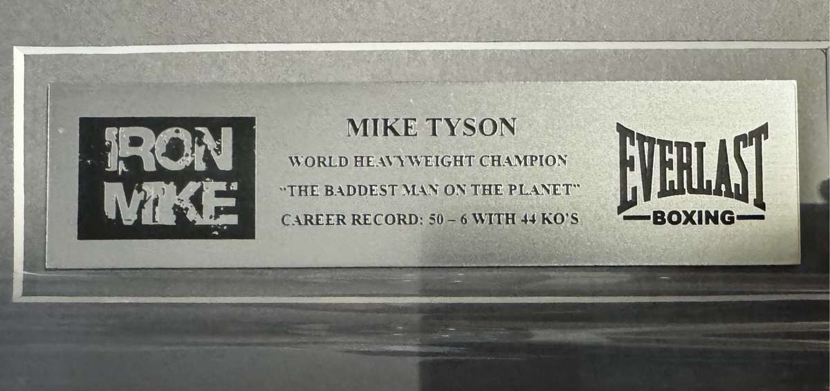 Boxing Frame Signed By Mike Tyson