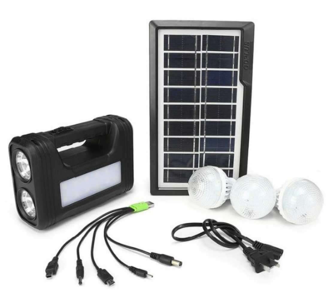 GDPLUS Solar Generator Digital Lighting Kit - Includes Solar Panel & 3 Lights