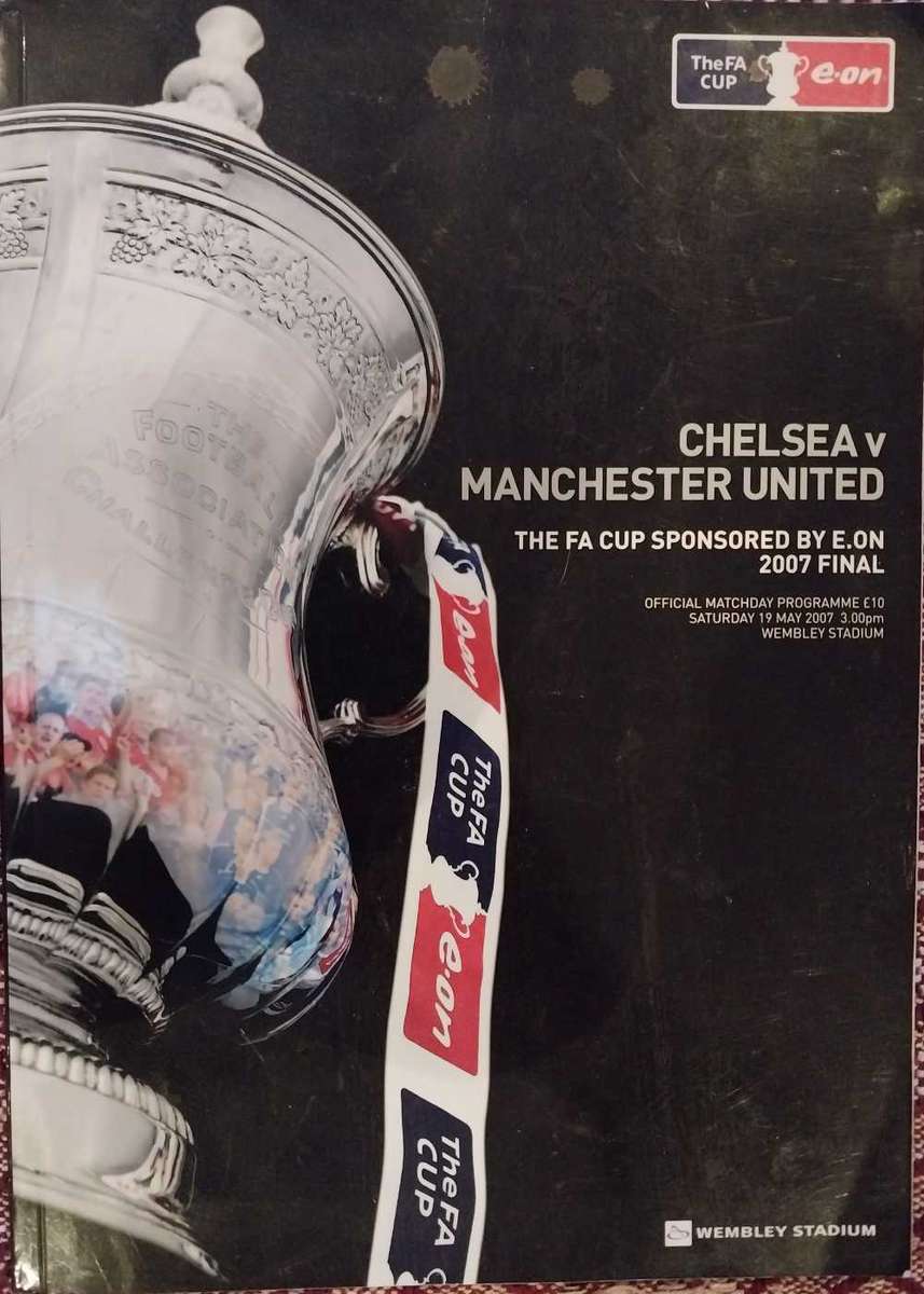 Soccer program Chelsea vs MU 2007 FA cup final