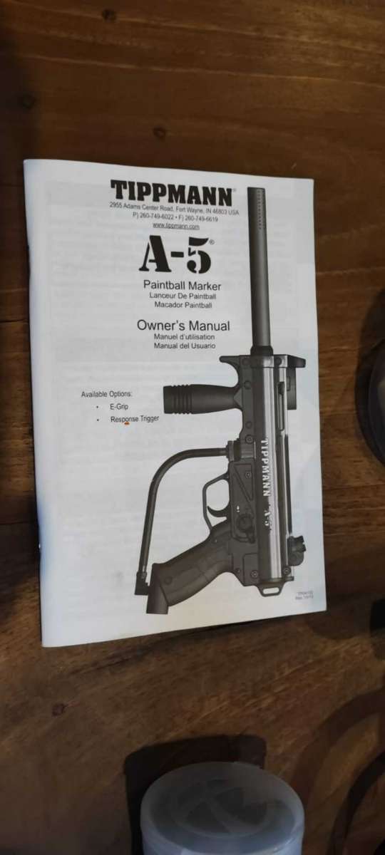 Tippmann A-5 Paintball gun & accessories