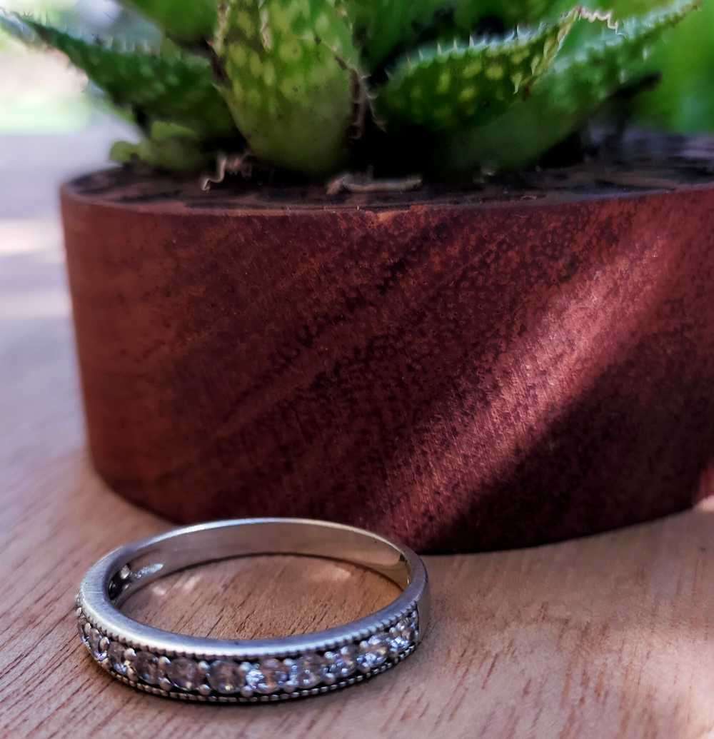 Silver eternity ring