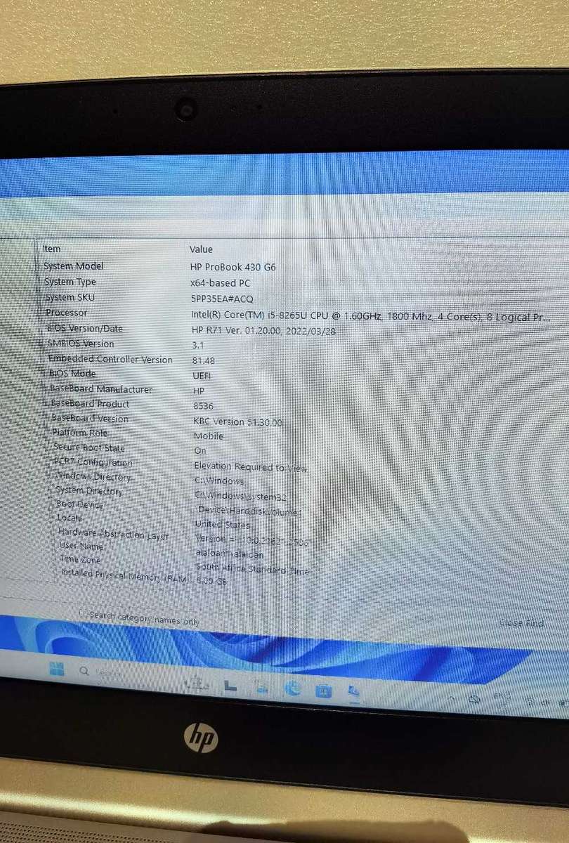 HP pro book 430 G6 Corei5 8th