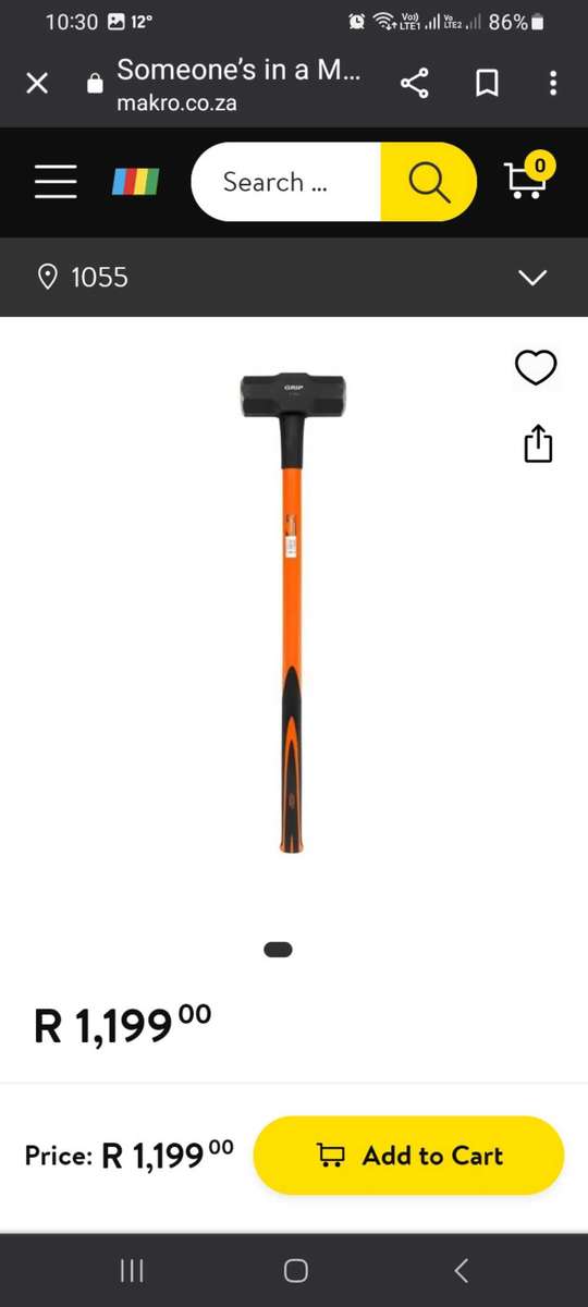 Grip 16 pound hammer