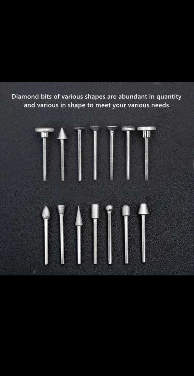 50pcs Diamond Coated Grinding Head Grinding Burrs