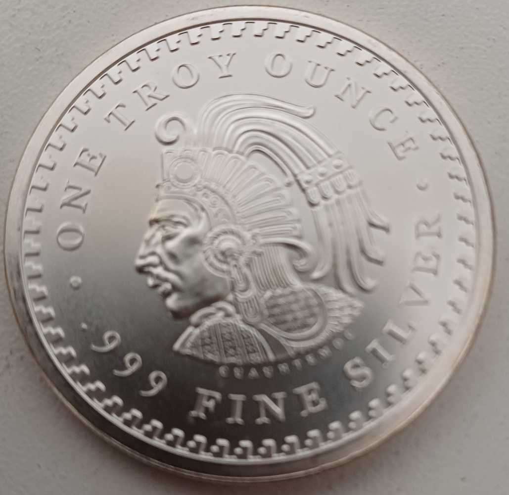 1oz .999 Silver Aztec Calender Coin Perfect Condition