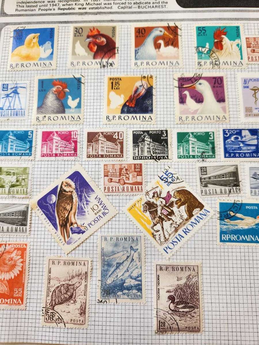 Romania on album pages (1890s to more modern)