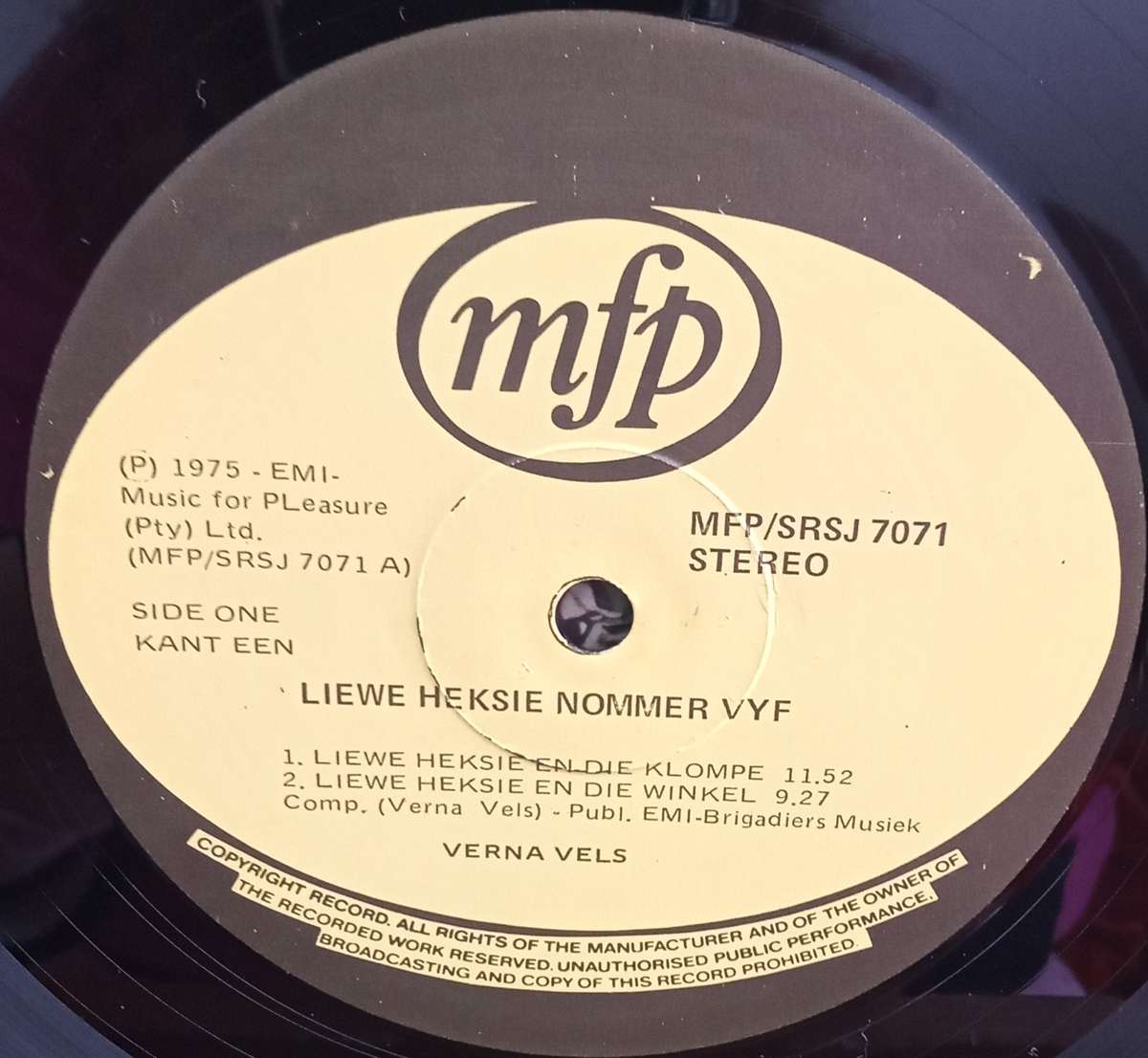 LIEWE HEKSIE 5 - VERNA VELS LP VINYL RECORD AFRIKAANS