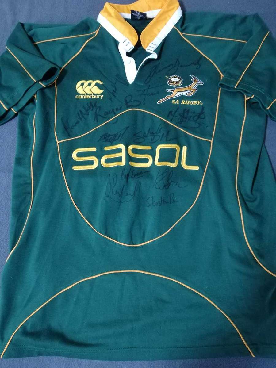 Springbok Canterbury Supporters Jersey Signed Size L