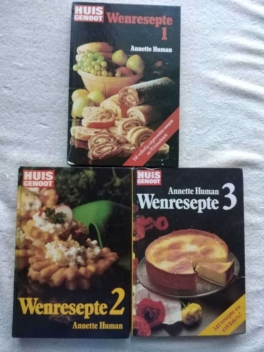 Annette Human Huisgenoot Wenresepte 1, 2 and 3