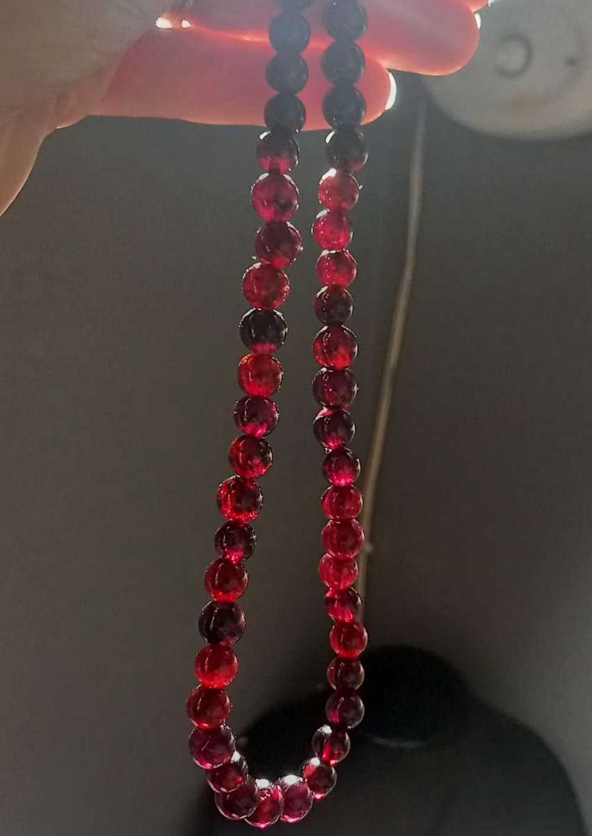 Beautiful Natural Garnet Stone Beads for Restring