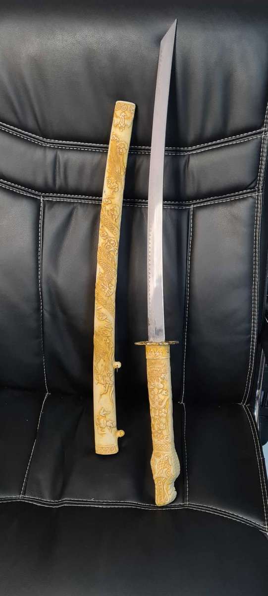 Japanese Katana sword in bone plate 800mm