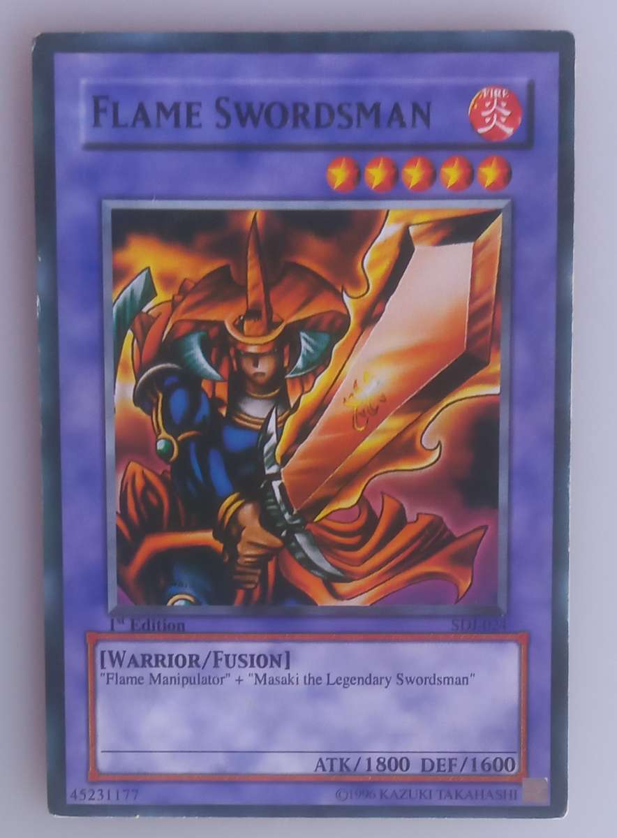 Yu-Gi-Oh! Flame swordsman 1st edition card