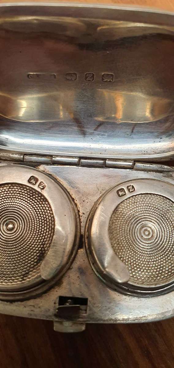 Rare , Antique 1924 Sterling silver Coin holder with Three rare coins !!