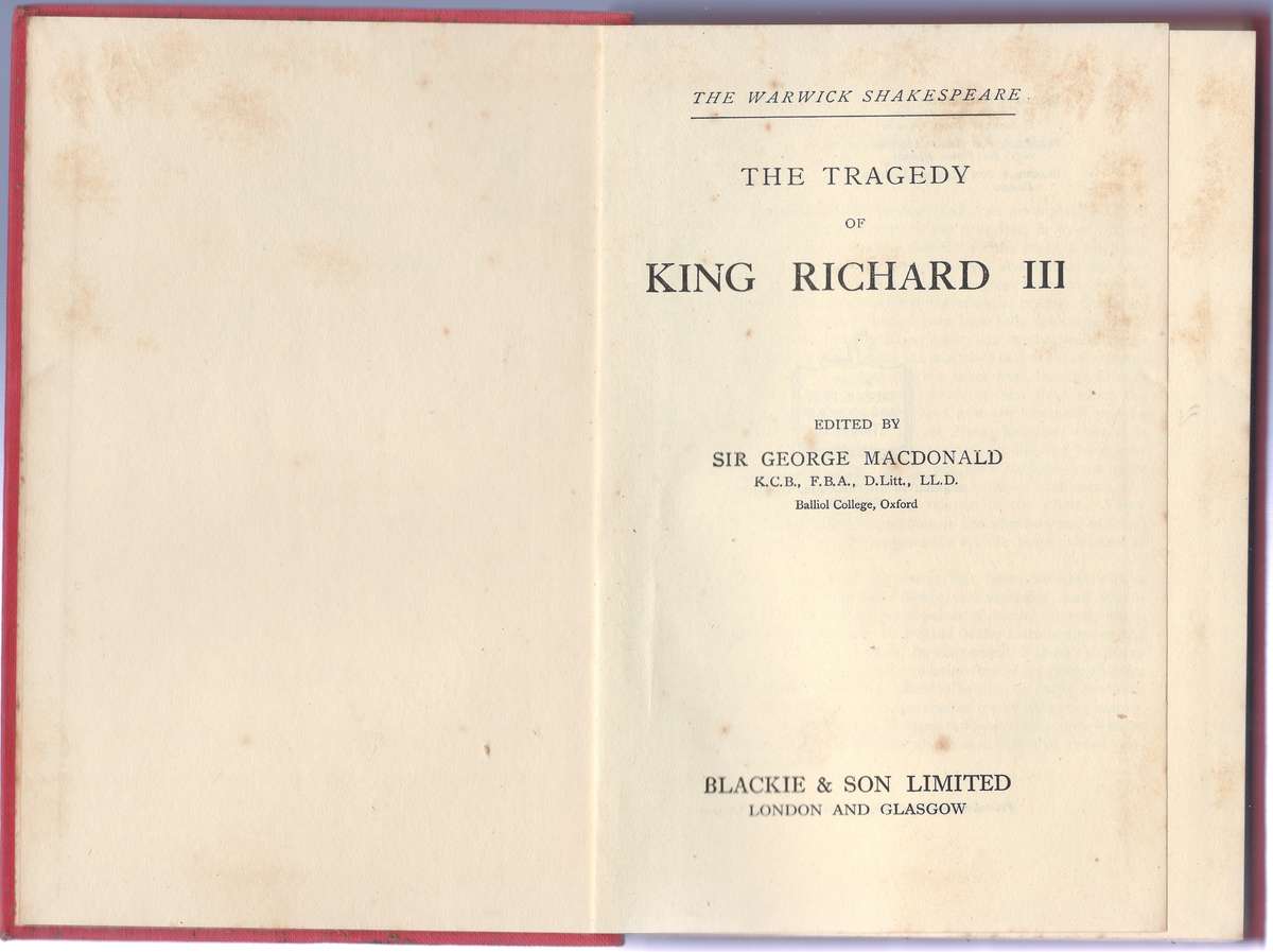 Shakespeare Book Collection 1887-1962