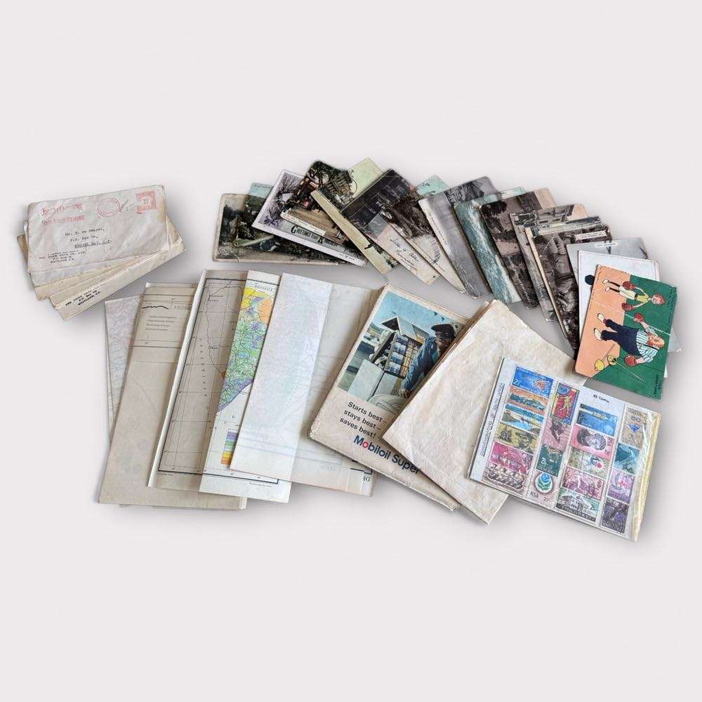 Vintage Maps circa 1950s & Antique Postcards