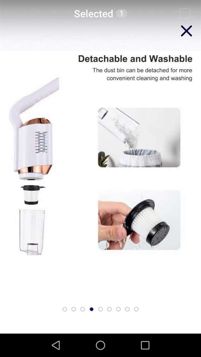 USB rechargeable Powerful cordless vacuum cleaner