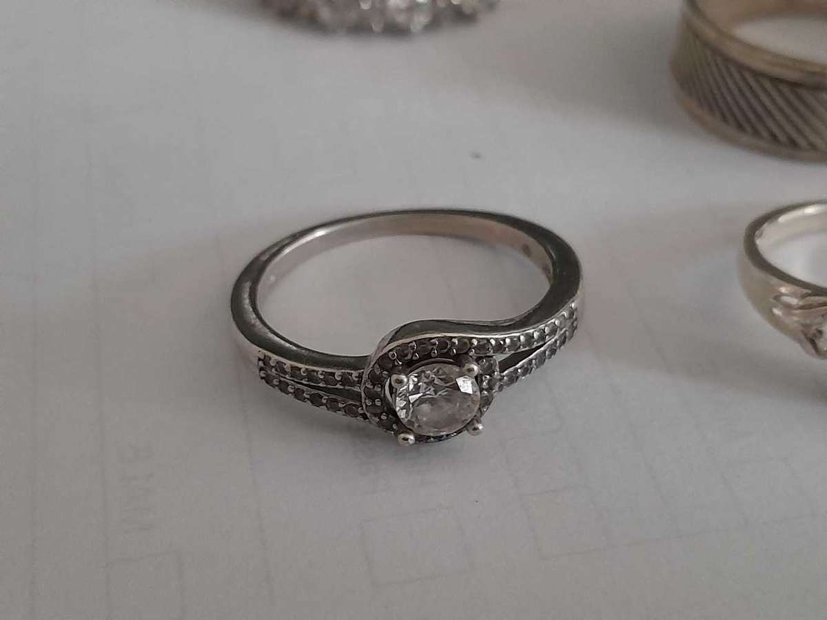 Ladies 925 silver ring collection.