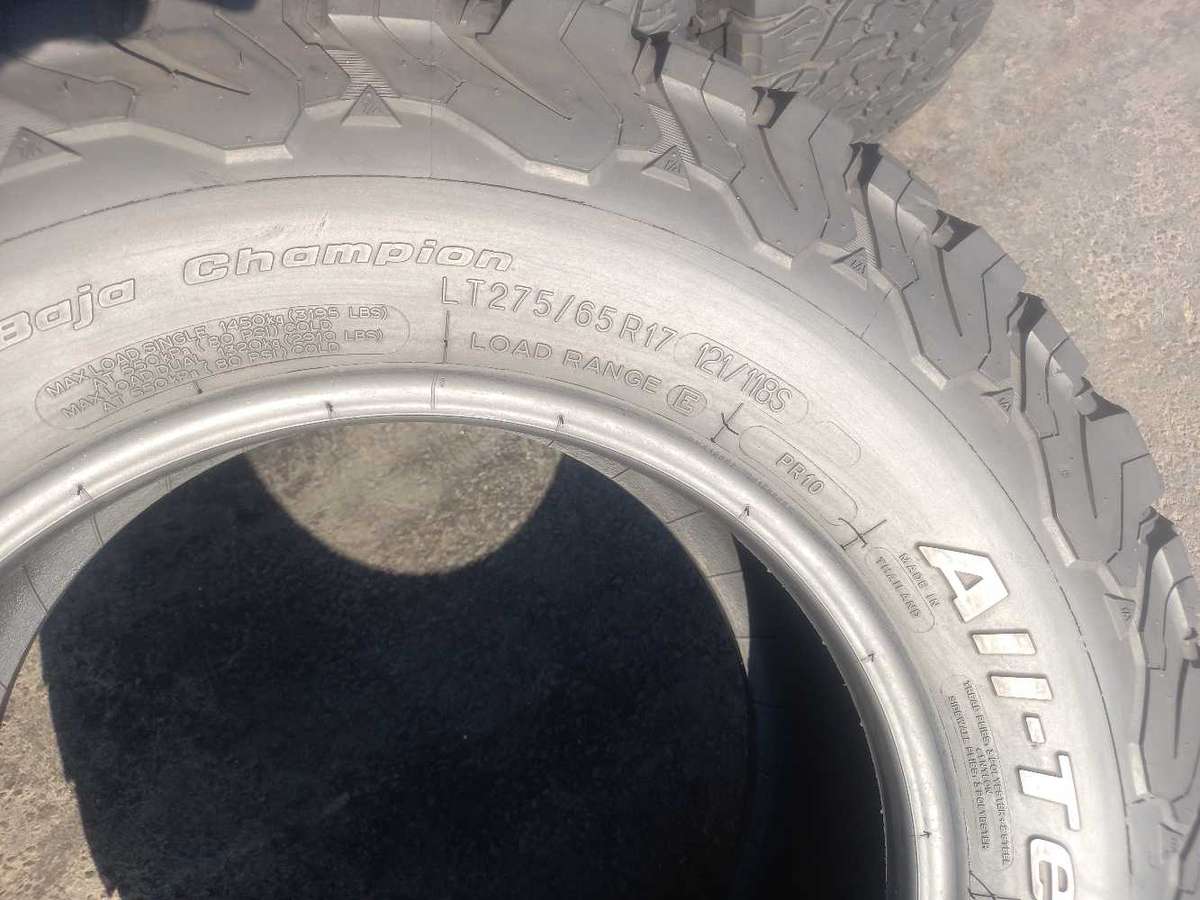 275/65/17 BF Goodrich AT KO2 used tyres.