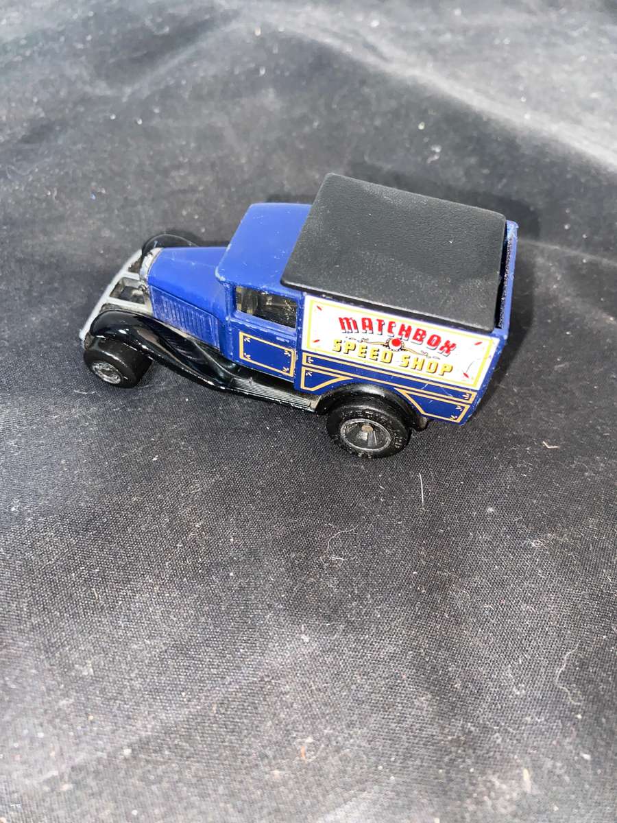 Blue Matchbox Speed Shop