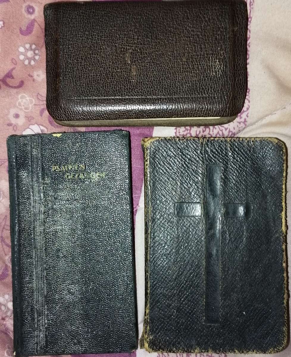 Vintage Psalm books and a book of common prayer