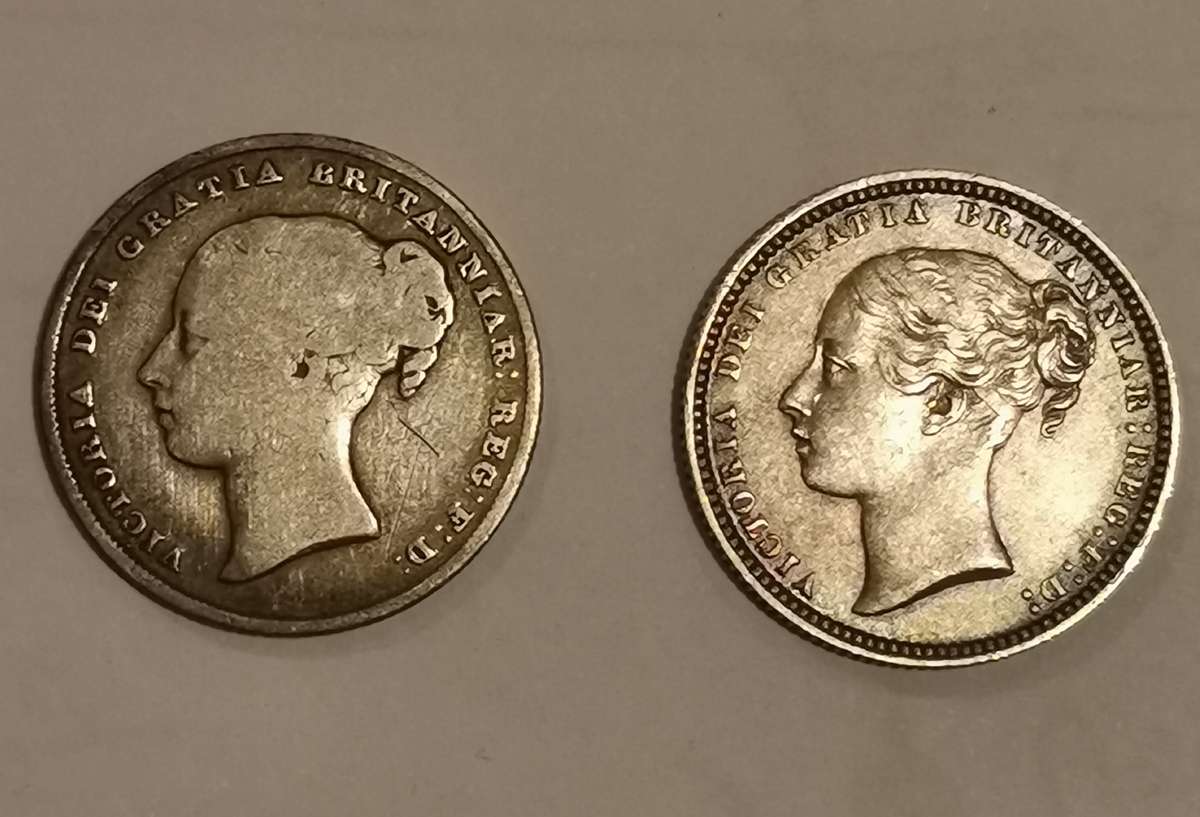 1839 & 1871 UK and N/Ireland 1 Shilling