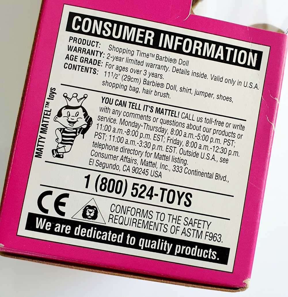 1997 ORIGINAL MATTEL BARBIE - WAL MART SHOPPING TIME